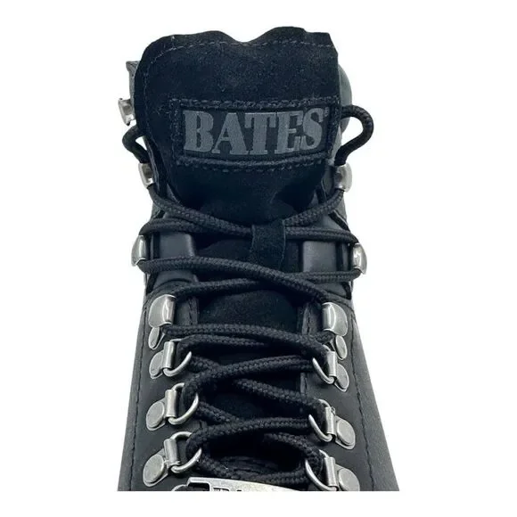 Bates Mens Black Leather Oil-Resistant Motocycle Boots Sz. 7 Wide E44102 Canyon